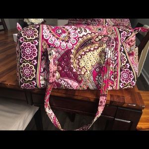 SMALL AND XL VERRY BERRY VERA BRADLEY DUFFLE BAGS